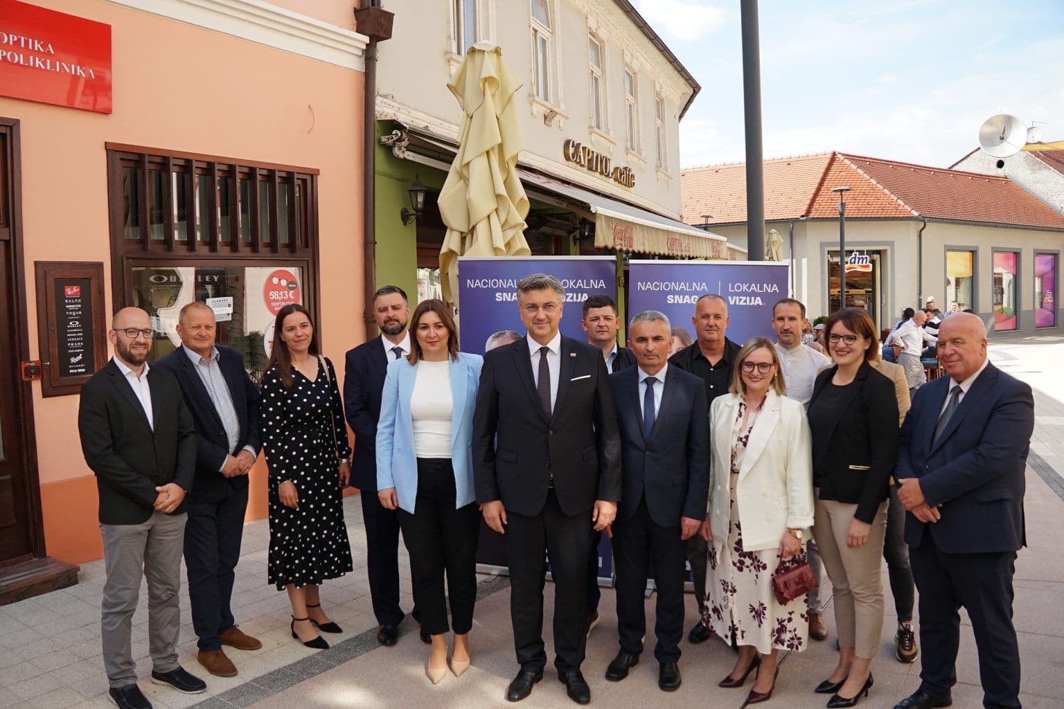 Plenković u Požegi: Snažna podrška Jozić i Miličeviću, zajedništvo i kontinuitet u fokusu